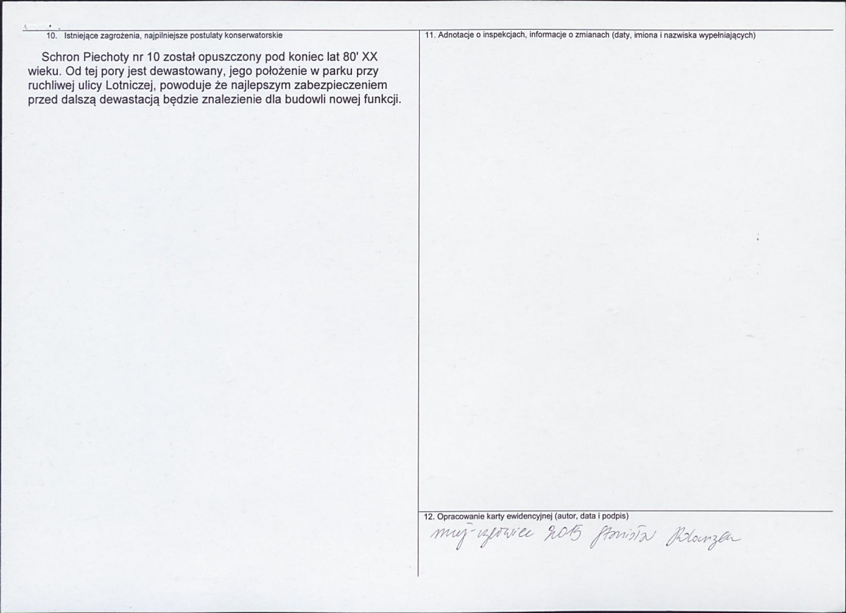 Karta obiektu niewpisanego do rejestru, skan nr 2
