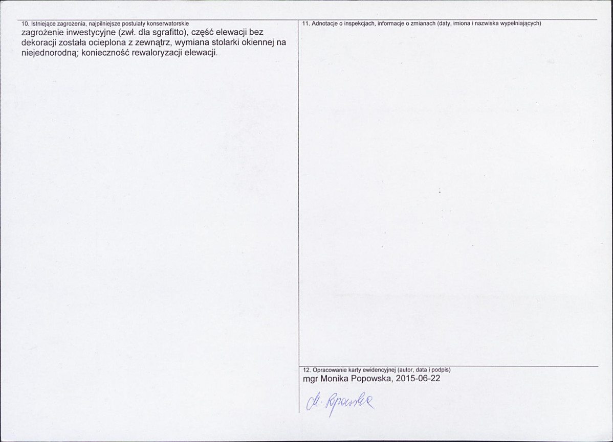 Karta obiektu niewpisanego do rejestru, skan nr 2