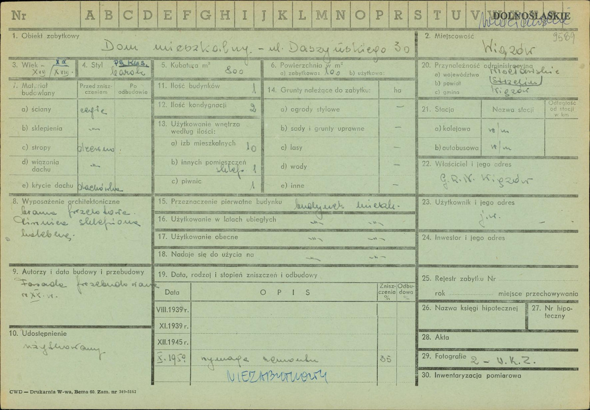 KZ - Karta zielona, skan nr 1