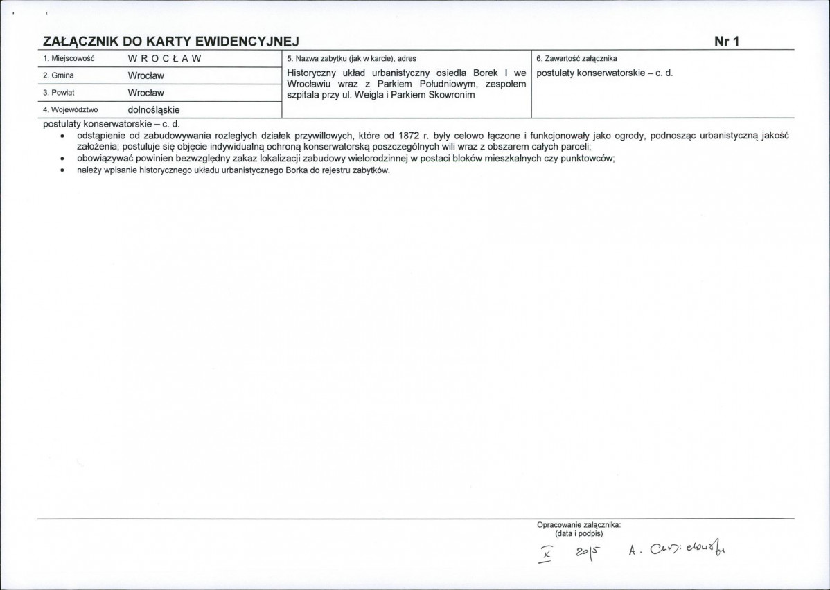 Karta obiektu niewpisanego do rejestru, skan nr 3