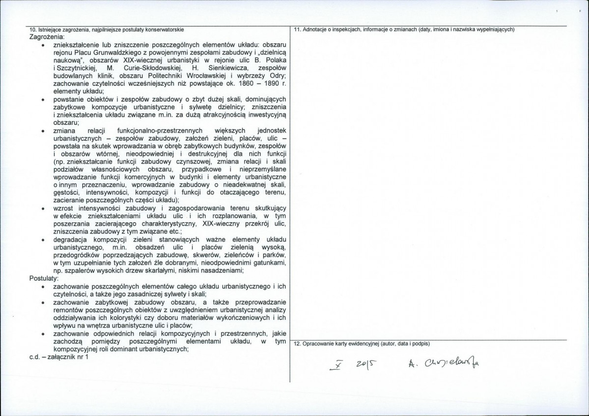 Karta obiektu niewpisanego do rejestru, skan nr 2