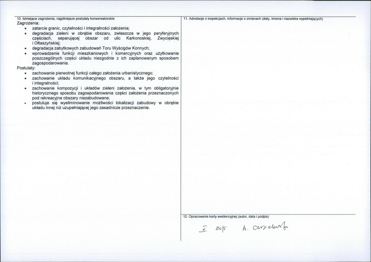 Karta obiektu niewpisanego do rejestru, skan nr 2