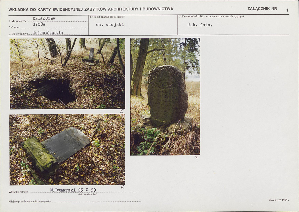 Karta cmentarza, skan nr 6
