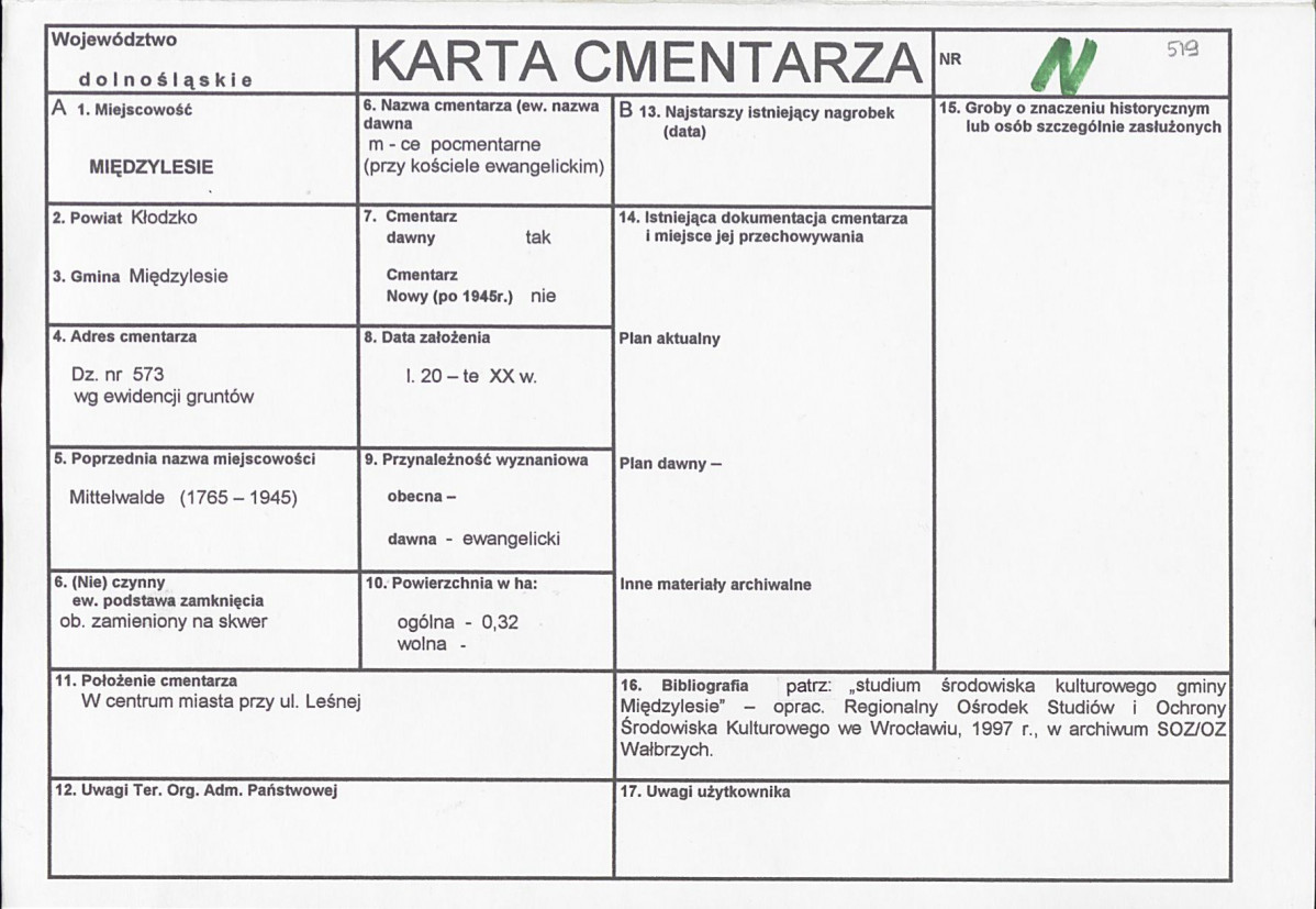 Karta cmentarza, skan nr 1