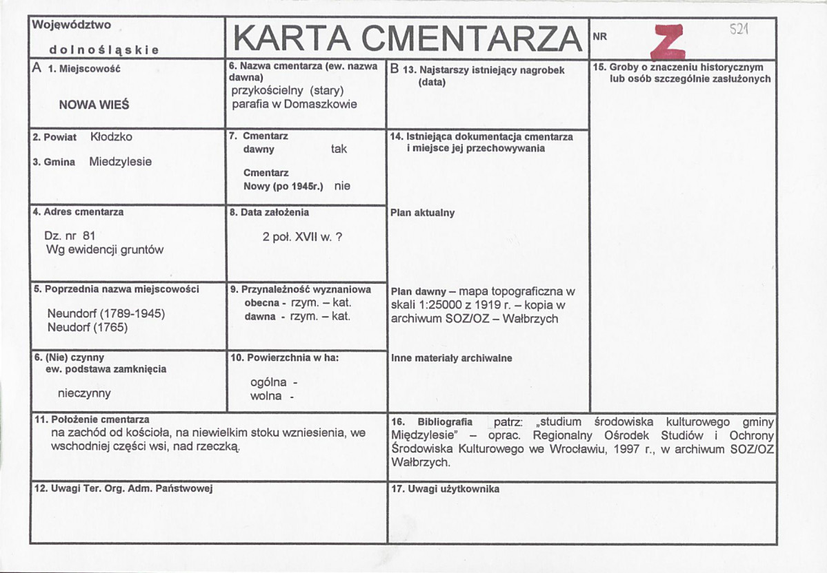 Karta cmentarza, skan nr 1