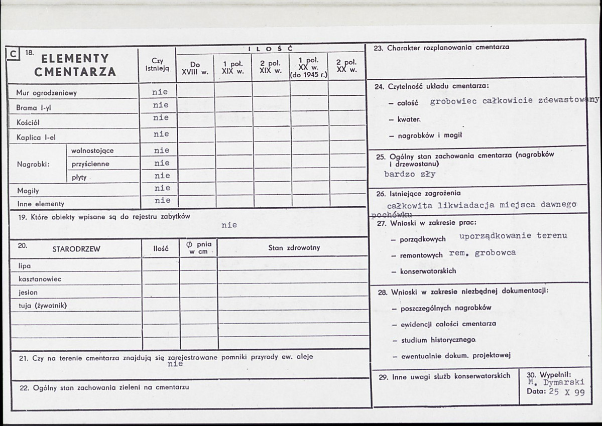 Karta cmentarza, skan nr 2