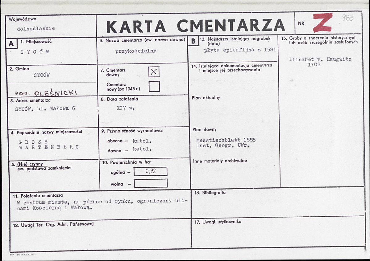 Karta cmentarza, skan nr 1