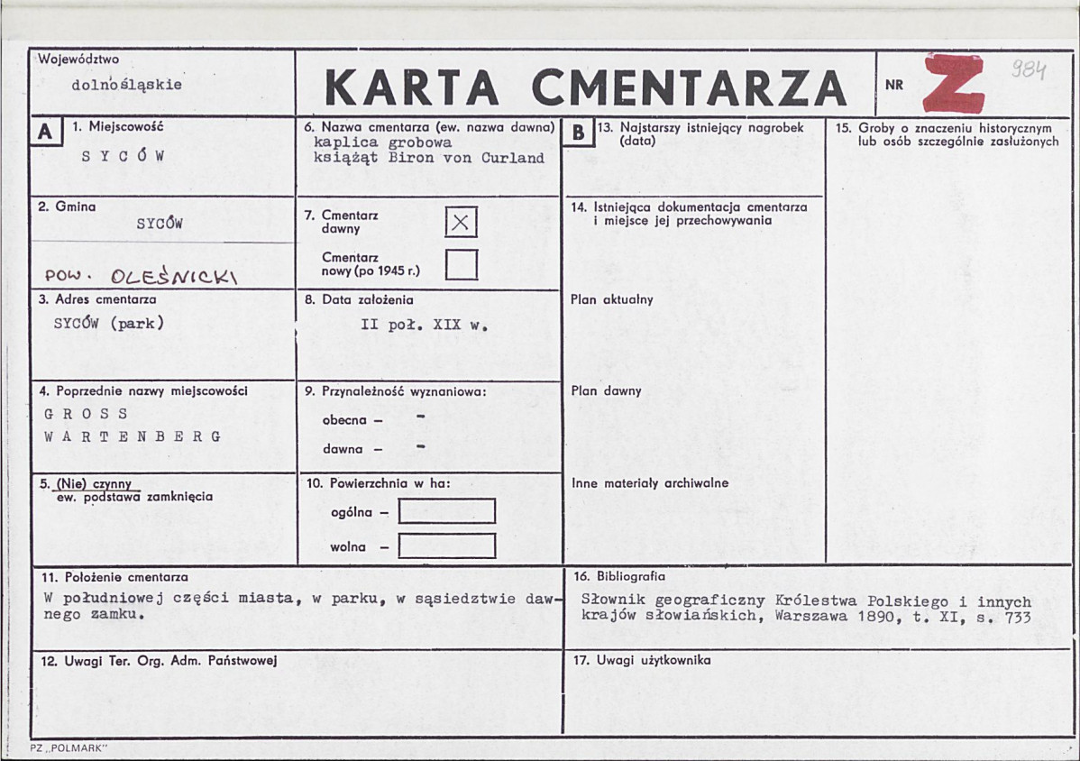Karta cmentarza, skan nr 1