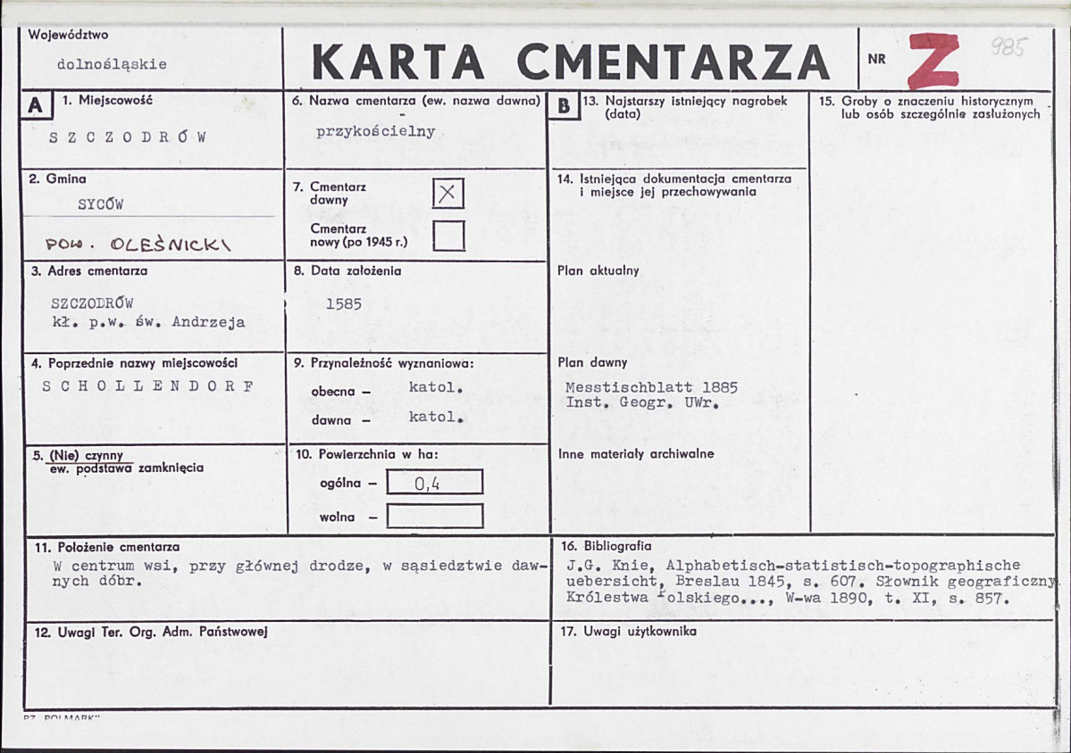 Karta cmentarza, skan nr 1