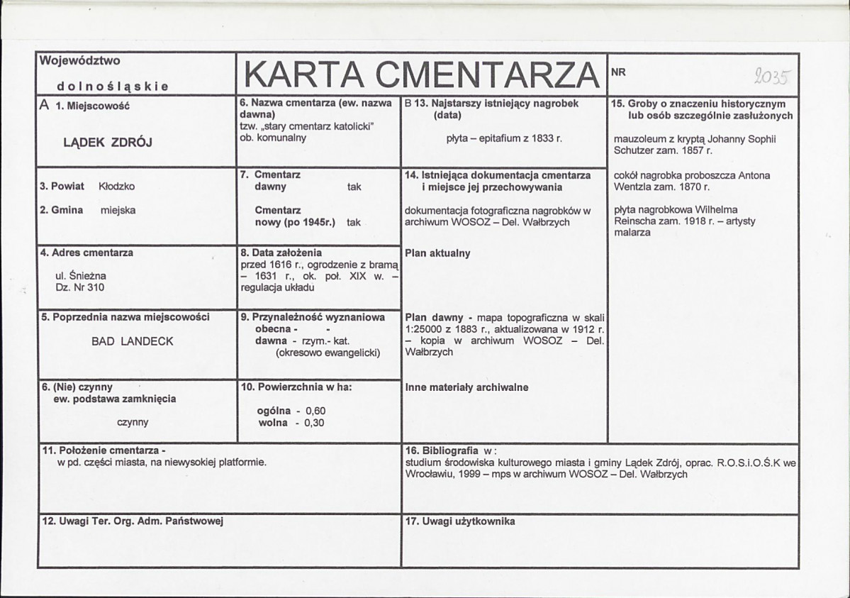Karta cmentarza, skan nr 1