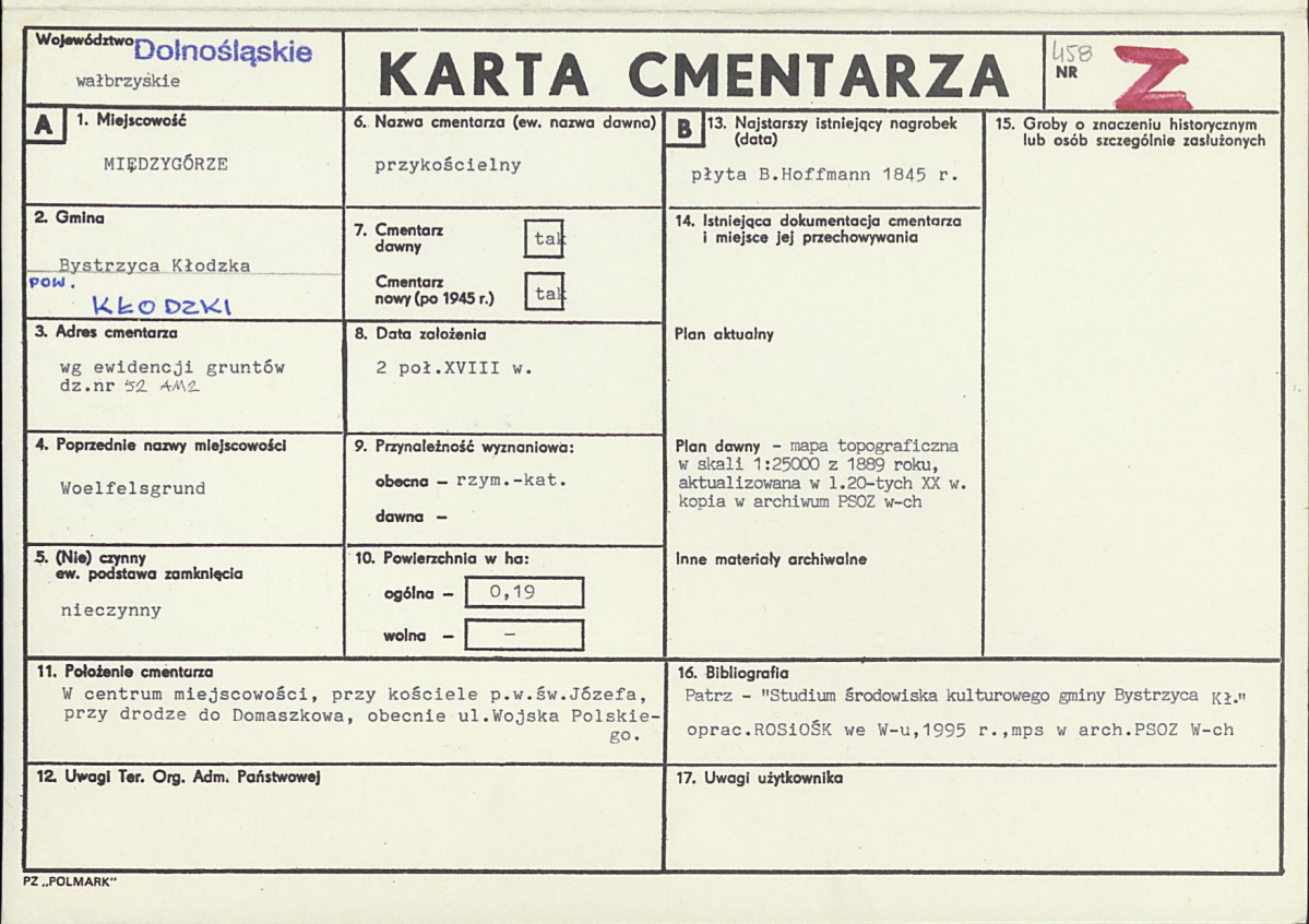 Karta cmentarza, skan nr 1