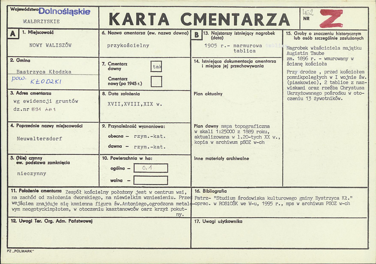 Karta cmentarza, skan nr 1