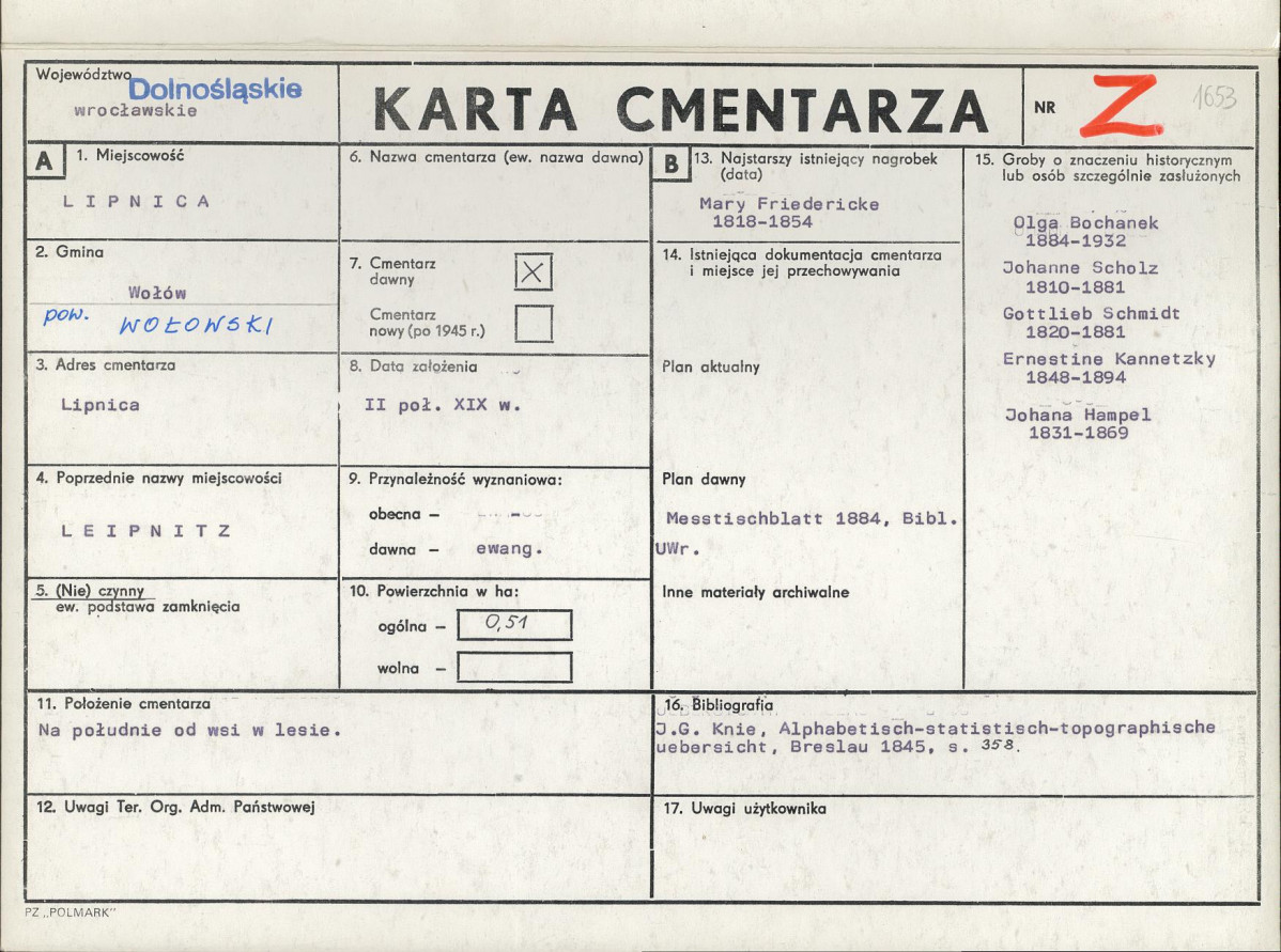 Karta cmentarza, skan nr 1