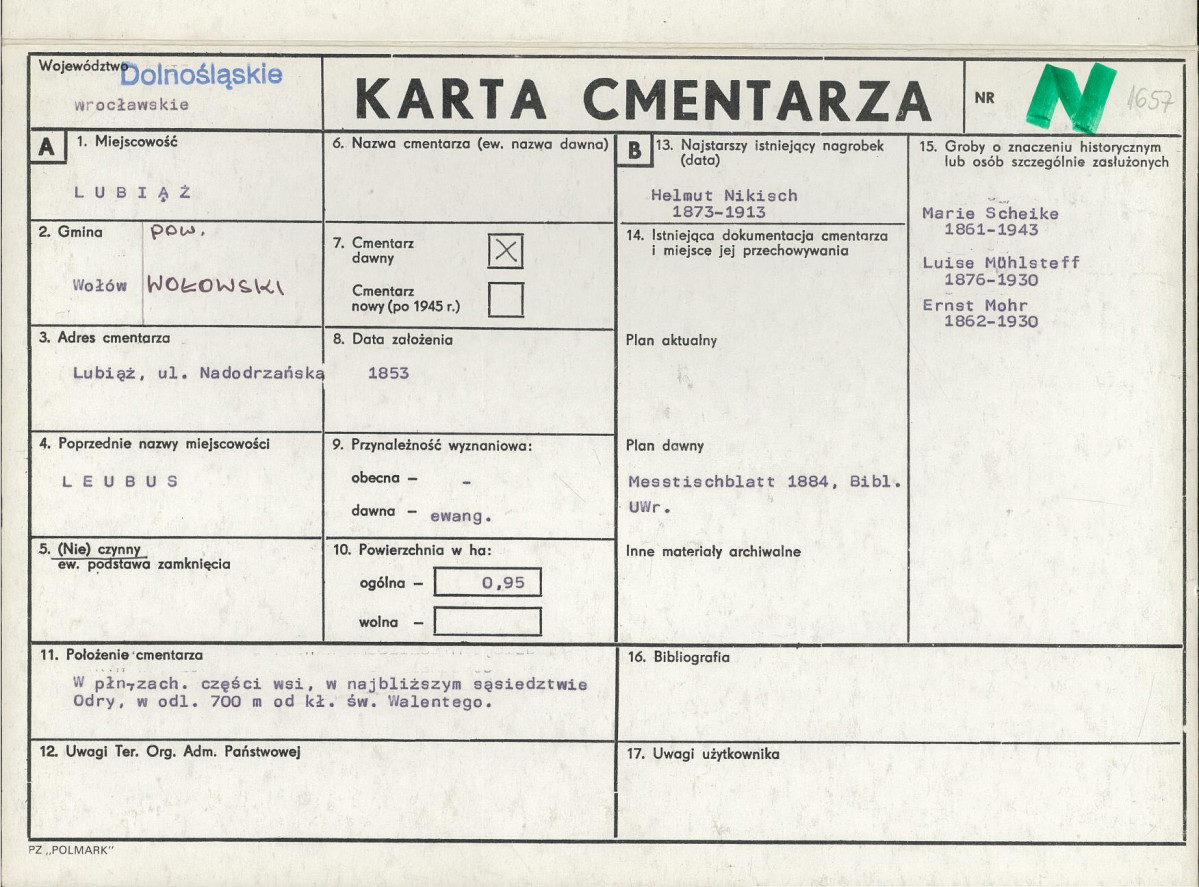 Karta cmentarza, skan nr 1