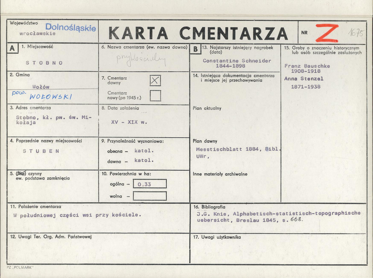 Karta cmentarza, skan nr 1