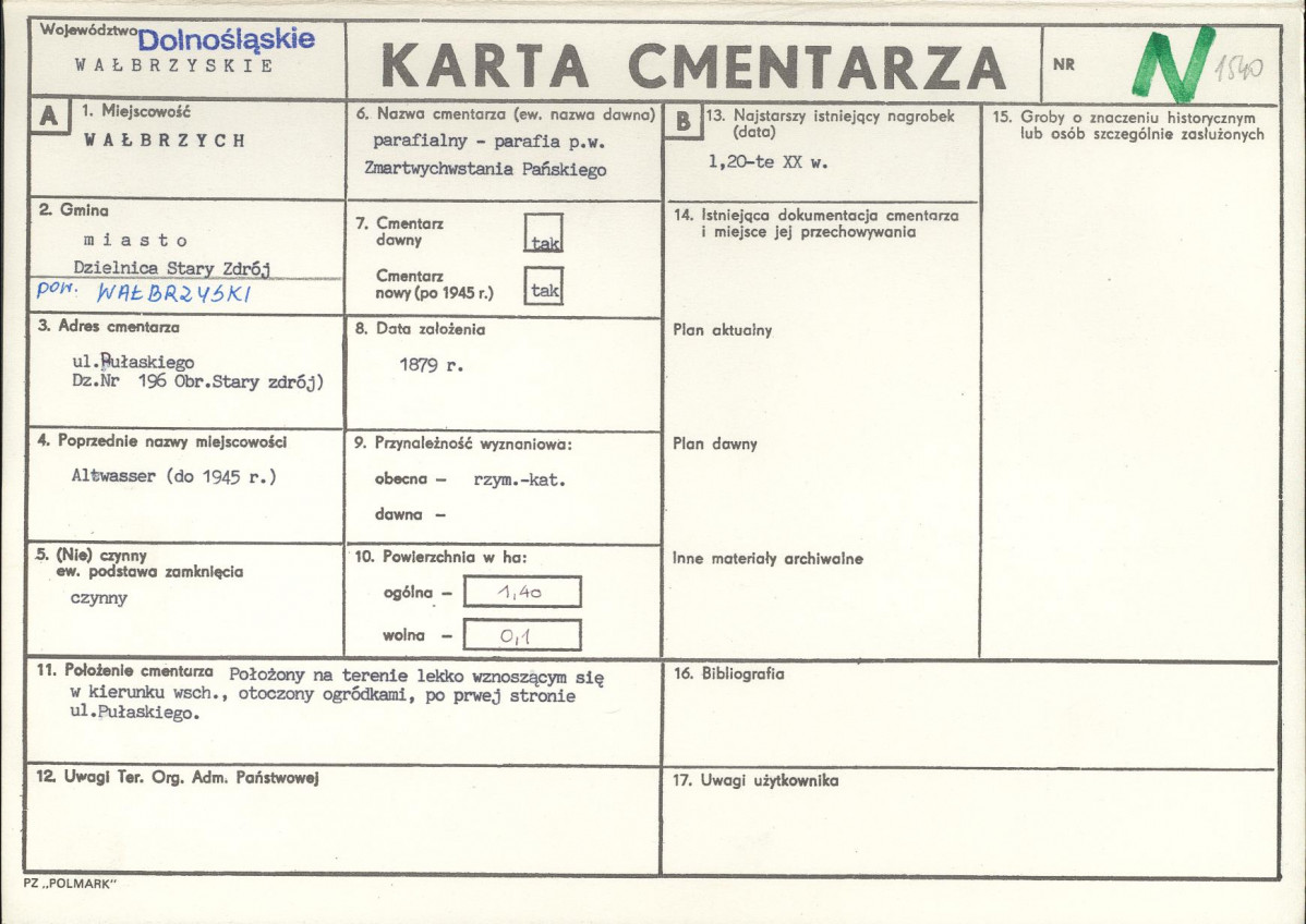 Karta cmentarza, skan nr 1