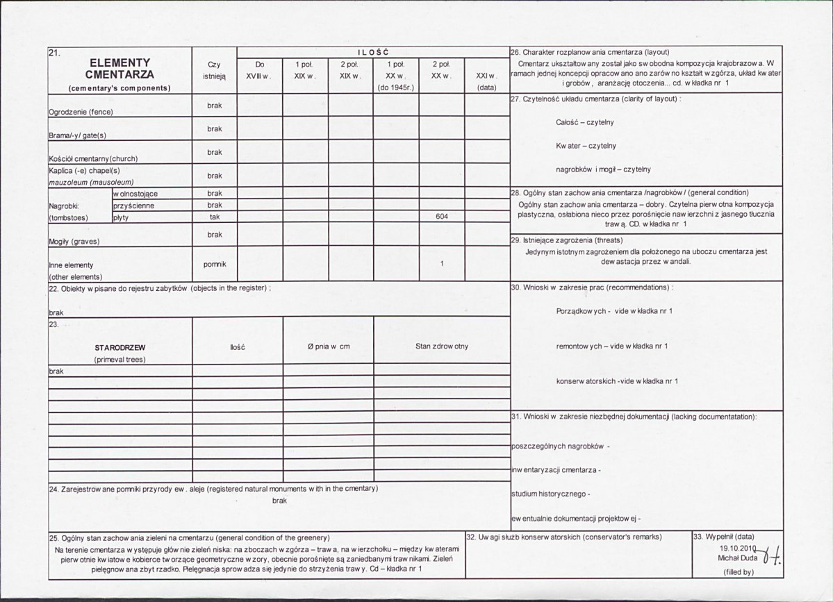 Karta cmentarza, skan nr 3