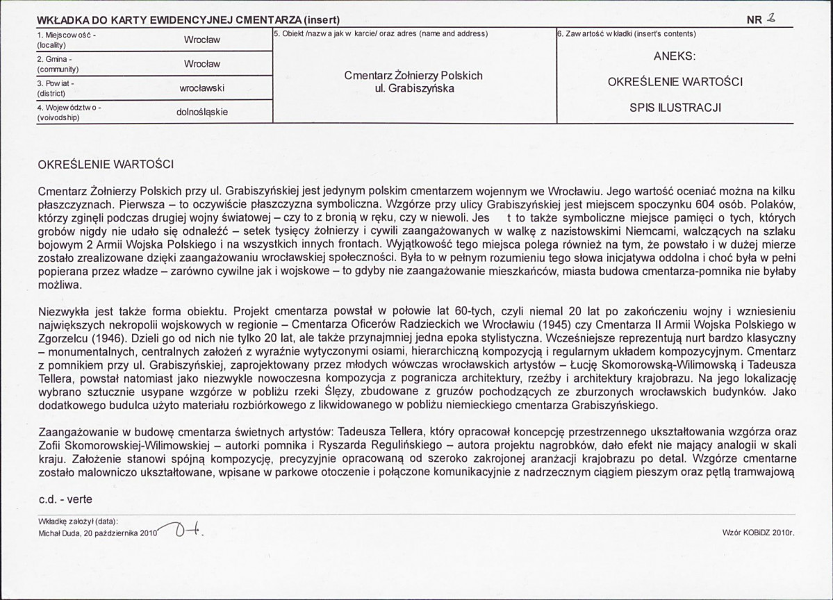 Karta cmentarza, skan nr 9