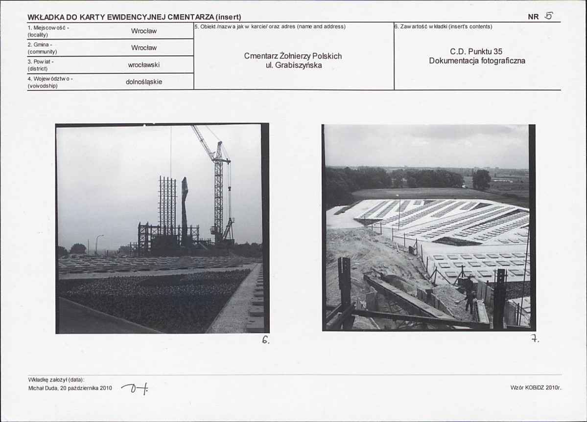 Karta cmentarza, skan nr 13