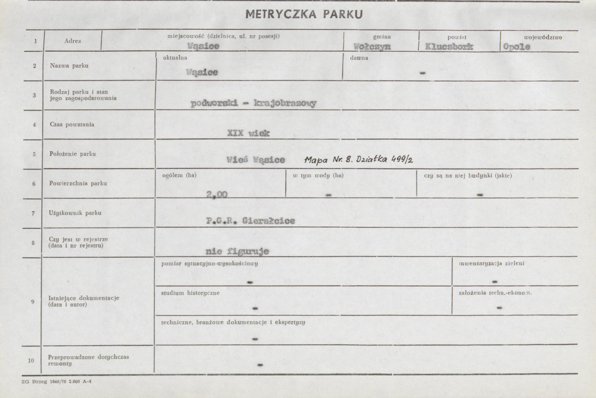 EP - Ewidencja parkowa, skan nr 7