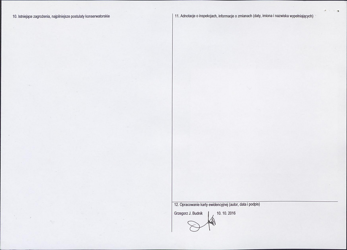 Karta obiektu niewpisanego do rejestru, skan nr 2