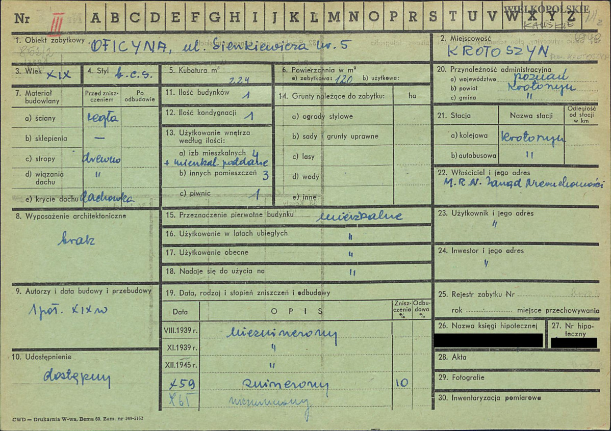 KZ - Karta zielona, skan nr 1
