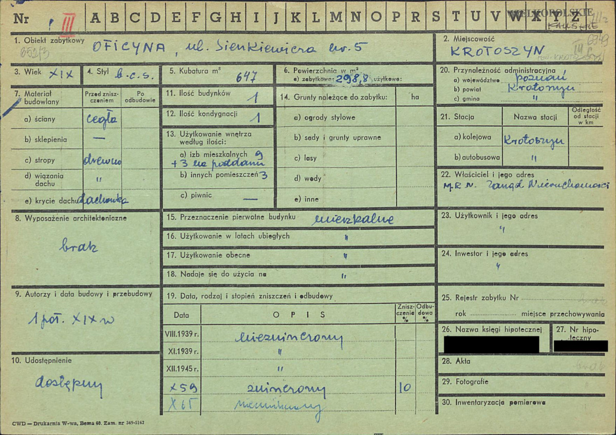 KZ - Karta zielona, skan nr 1