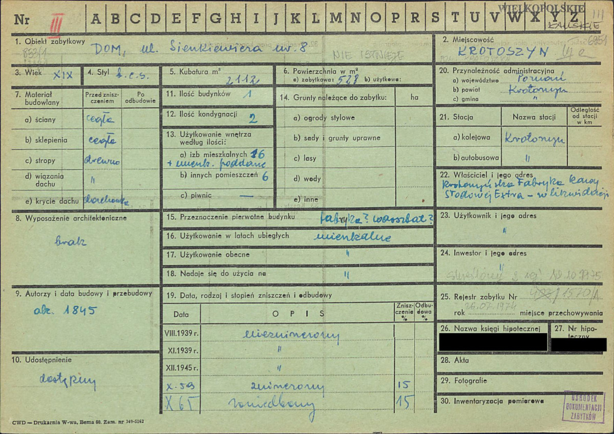KZ - Karta zielona, skan nr 1