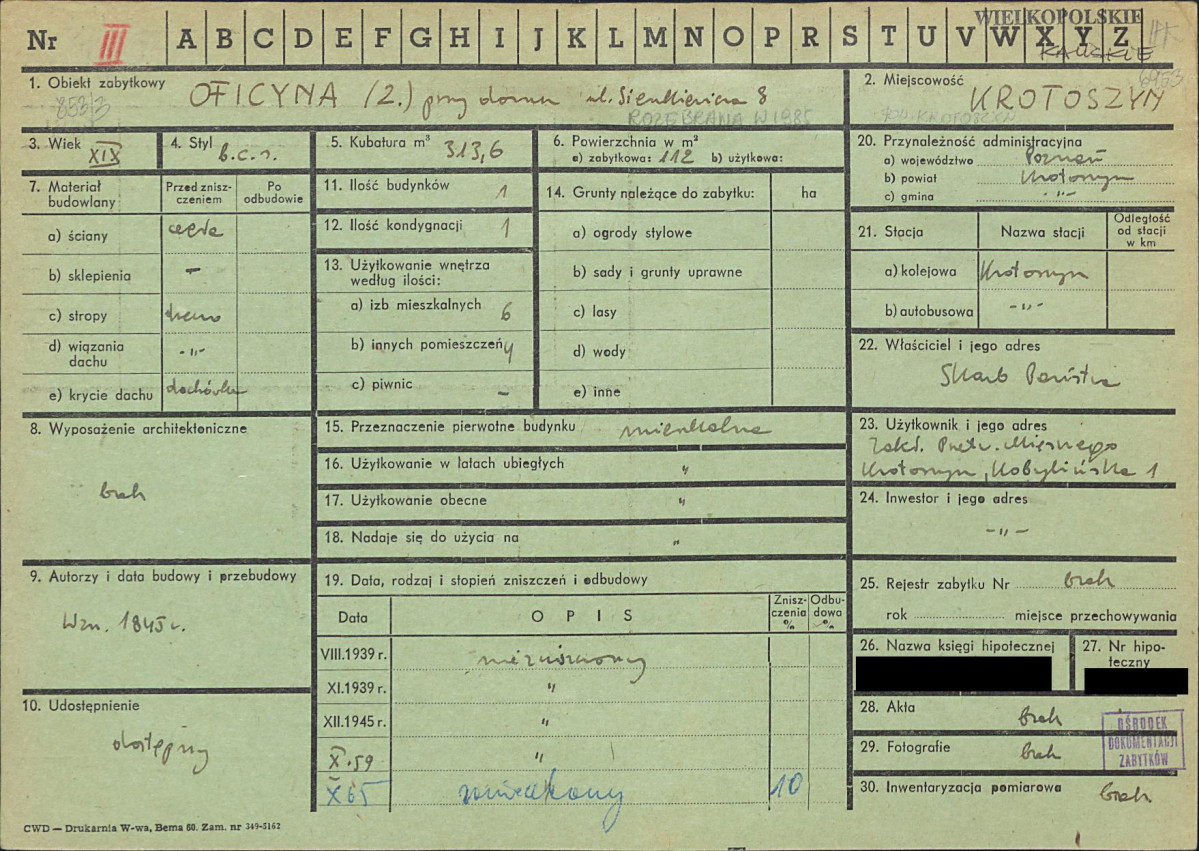 KZ - Karta zielona, skan nr 1