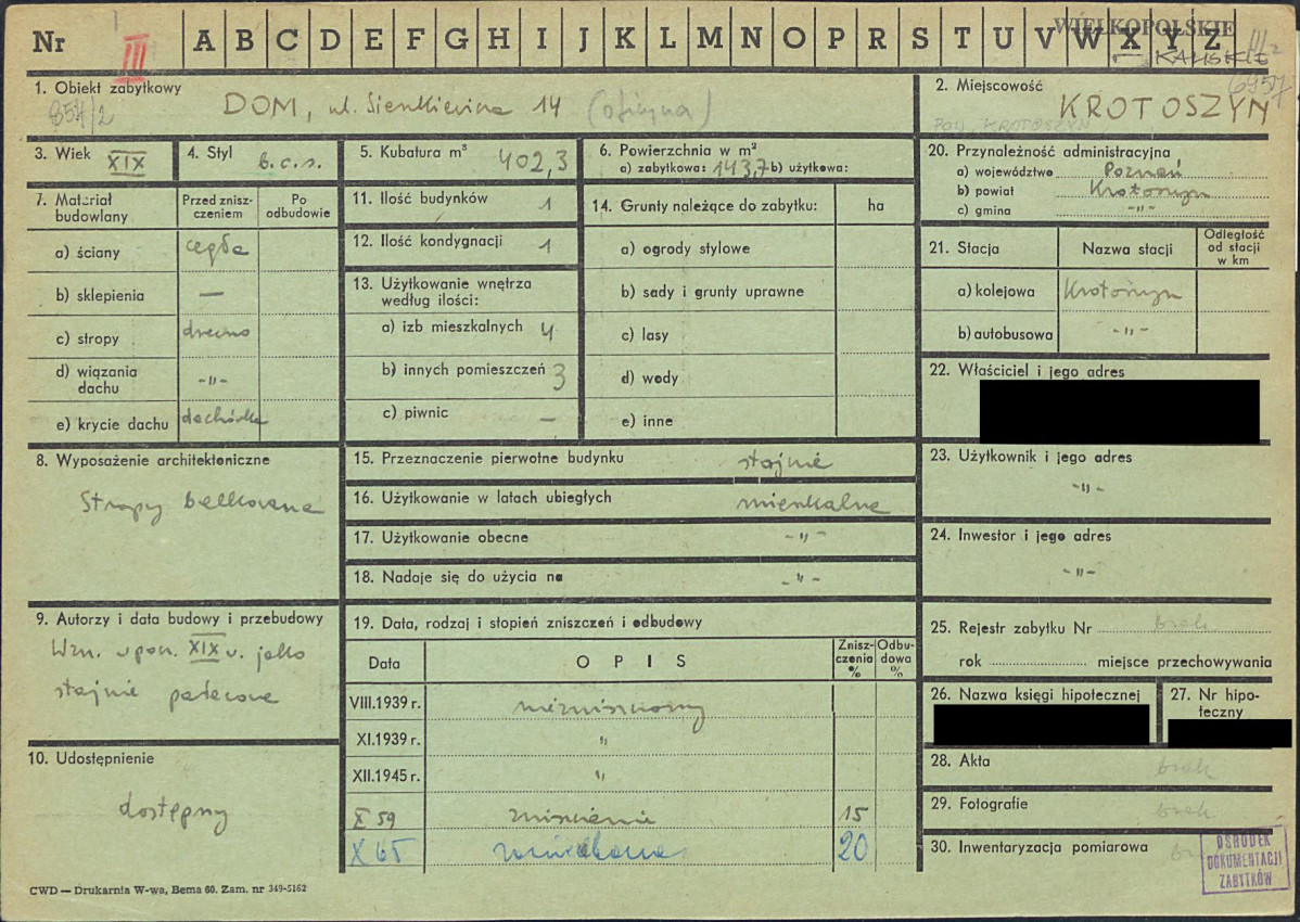 KZ - Karta zielona, skan nr 1