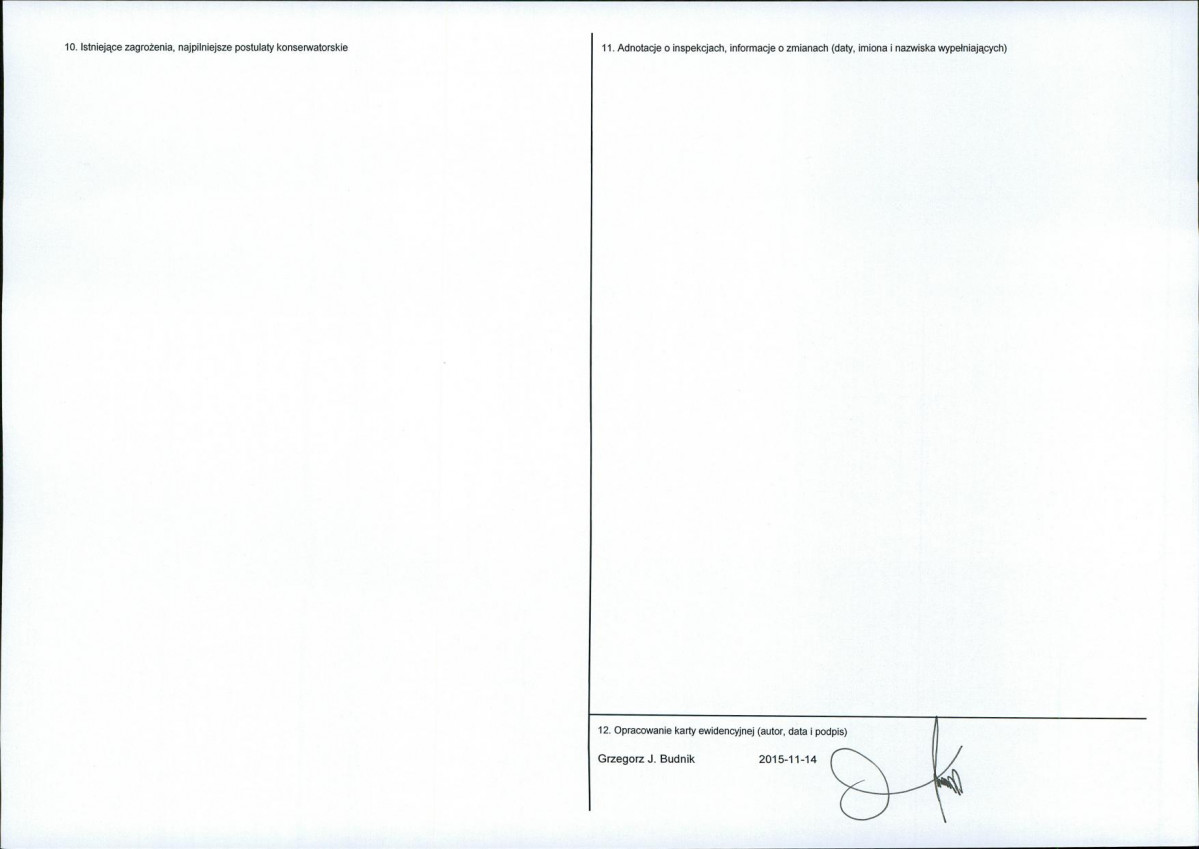 Karta obiektu niewpisanego do rejestru, skan nr 2
