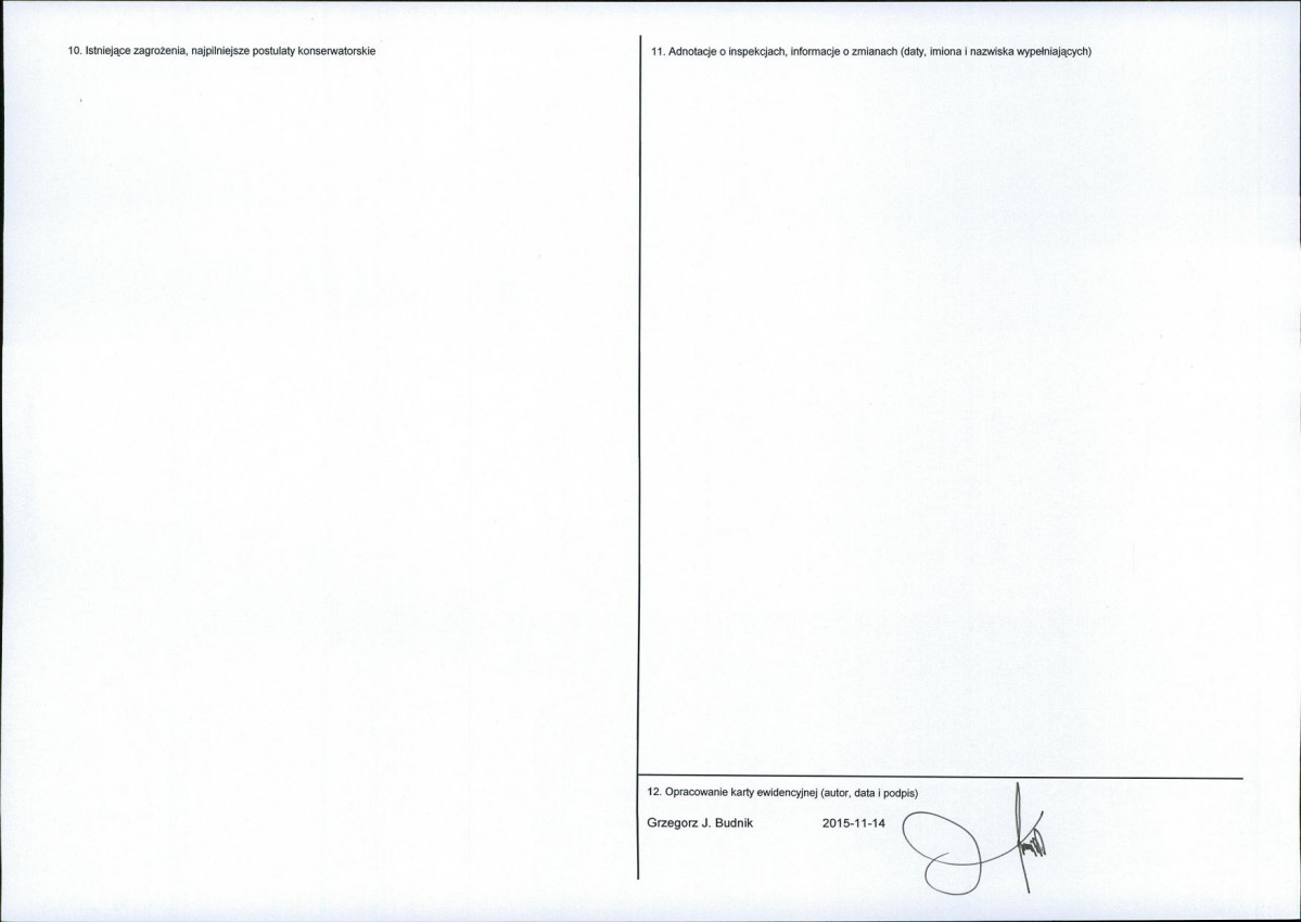 Karta obiektu niewpisanego do rejestru, skan nr 2
