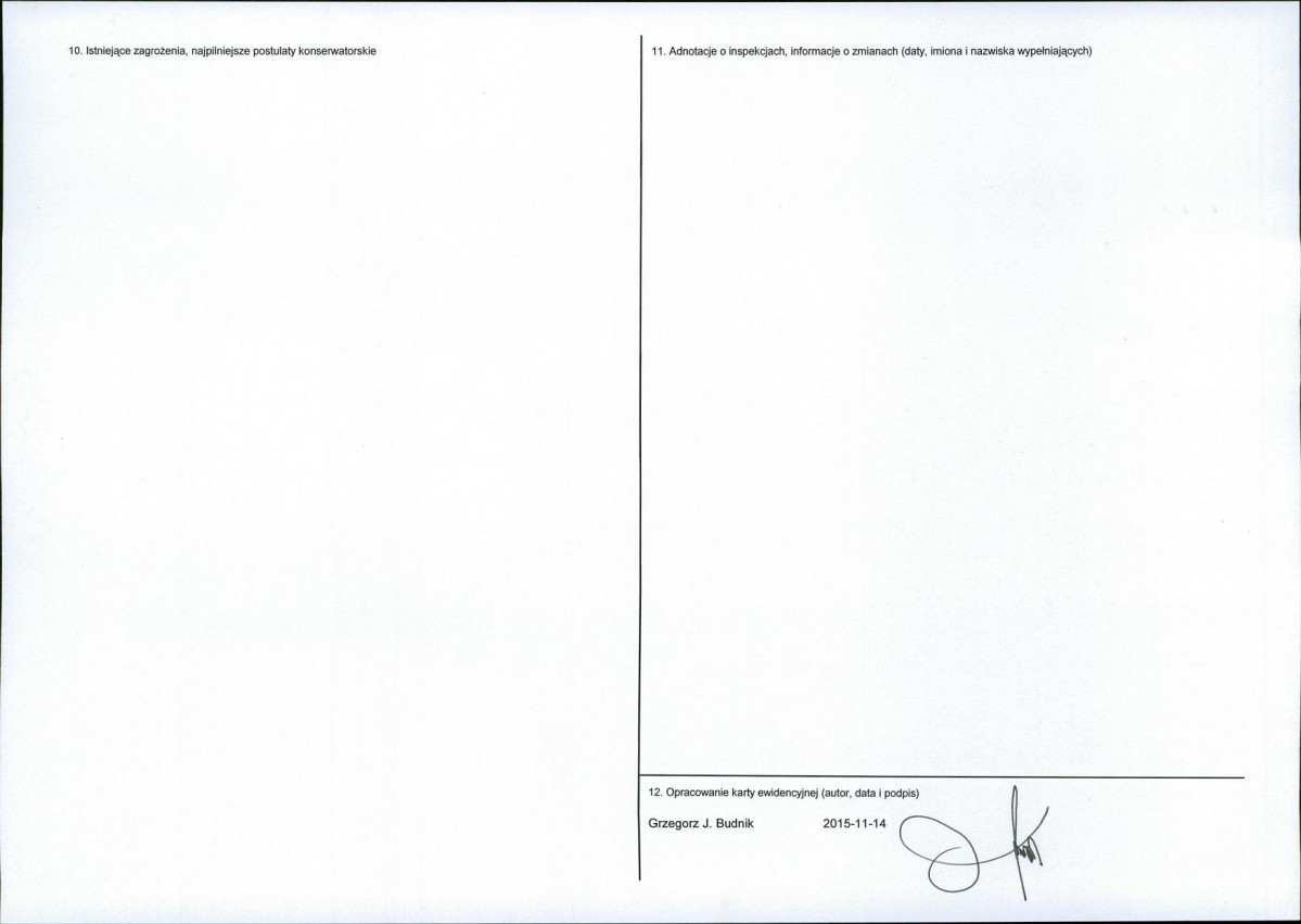 Karta obiektu niewpisanego do rejestru, skan nr 2