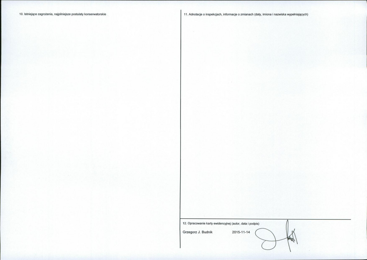 Karta obiektu niewpisanego do rejestru, skan nr 2