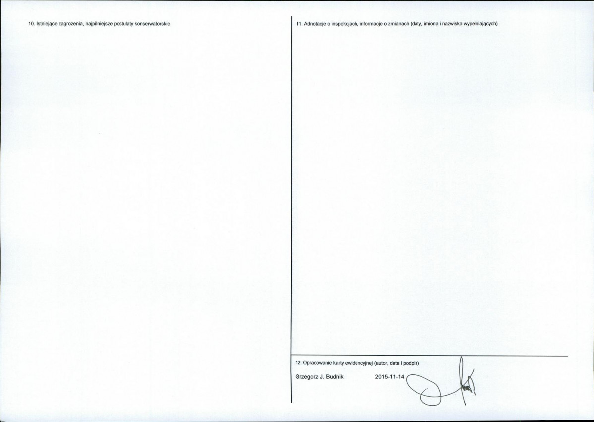Karta obiektu niewpisanego do rejestru, skan nr 2