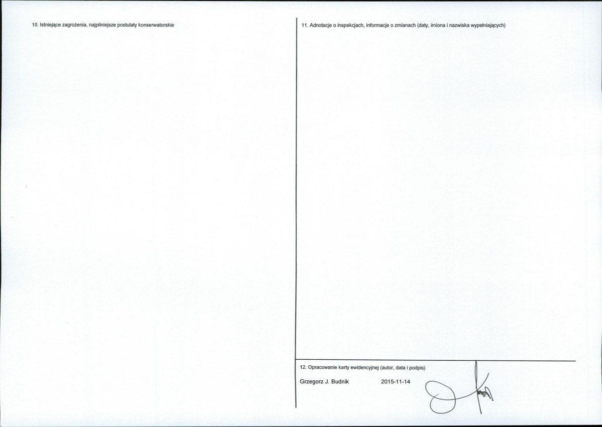 Karta obiektu niewpisanego do rejestru, skan nr 2