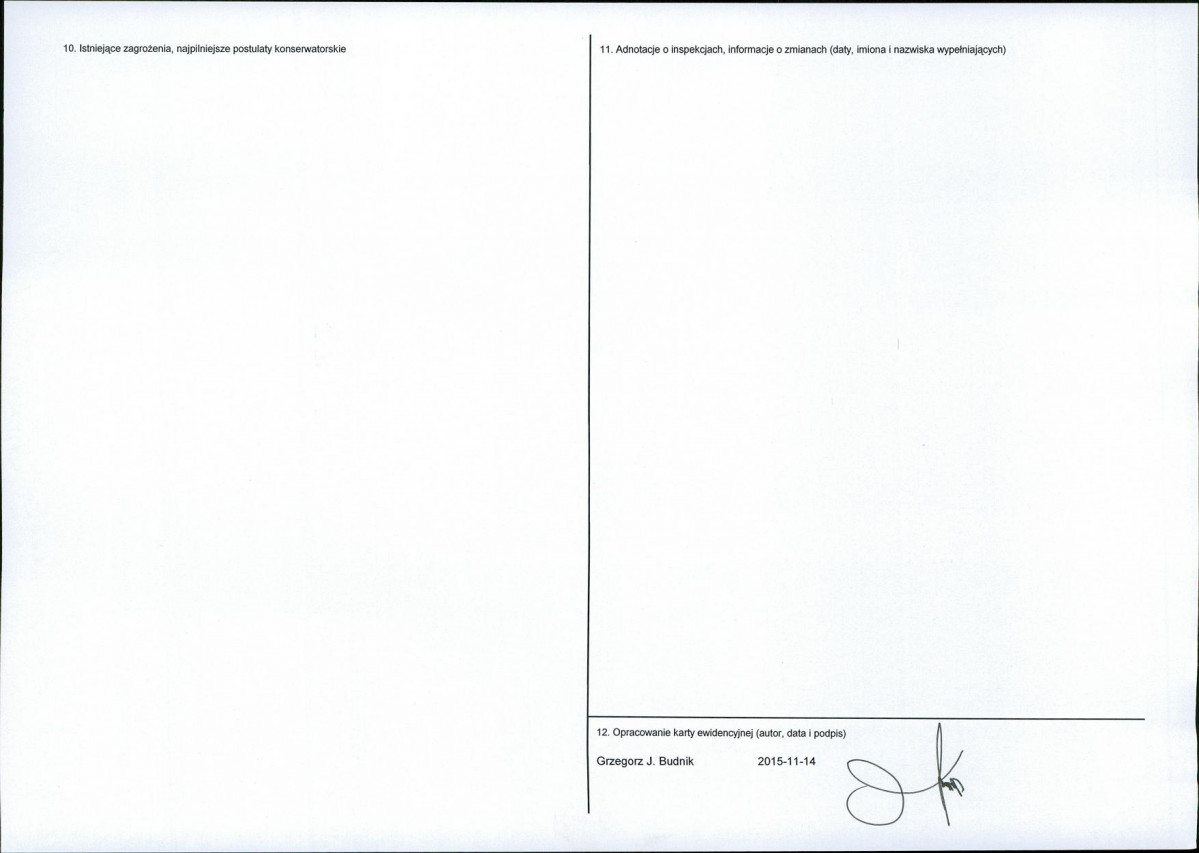 Karta obiektu niewpisanego do rejestru, skan nr 2