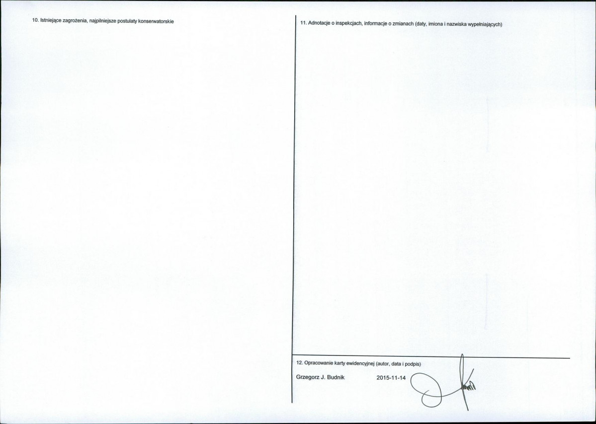 Karta obiektu niewpisanego do rejestru, skan nr 2