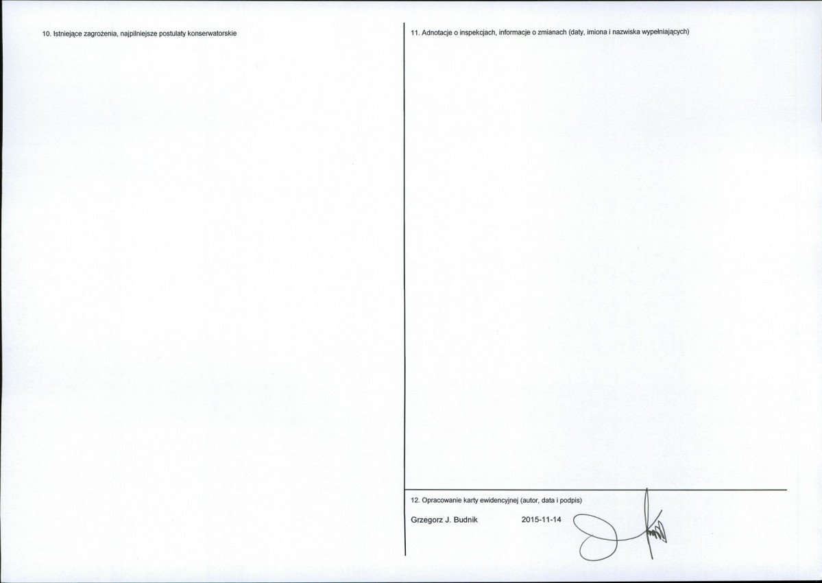 Karta obiektu niewpisanego do rejestru, skan nr 2