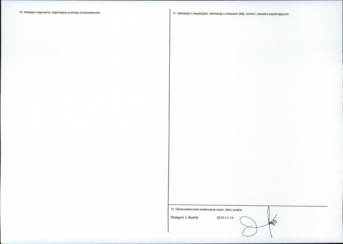 Karta obiektu niewpisanego do rejestru, skan nr 2