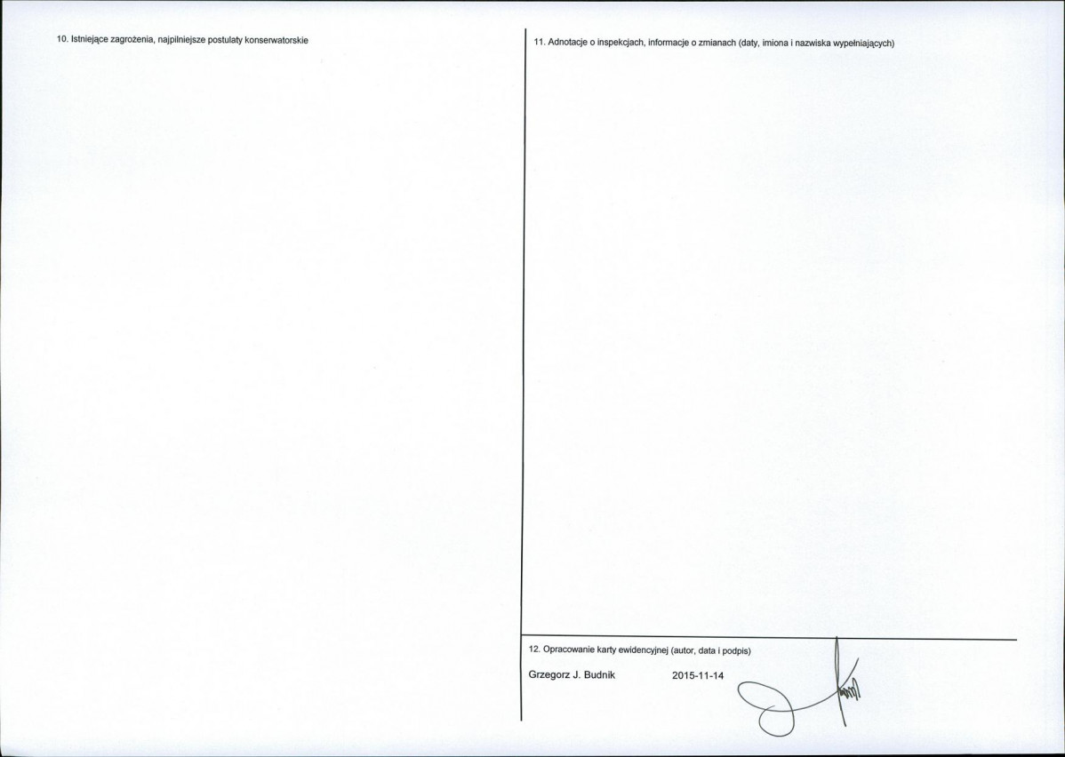 Karta obiektu niewpisanego do rejestru, skan nr 2
