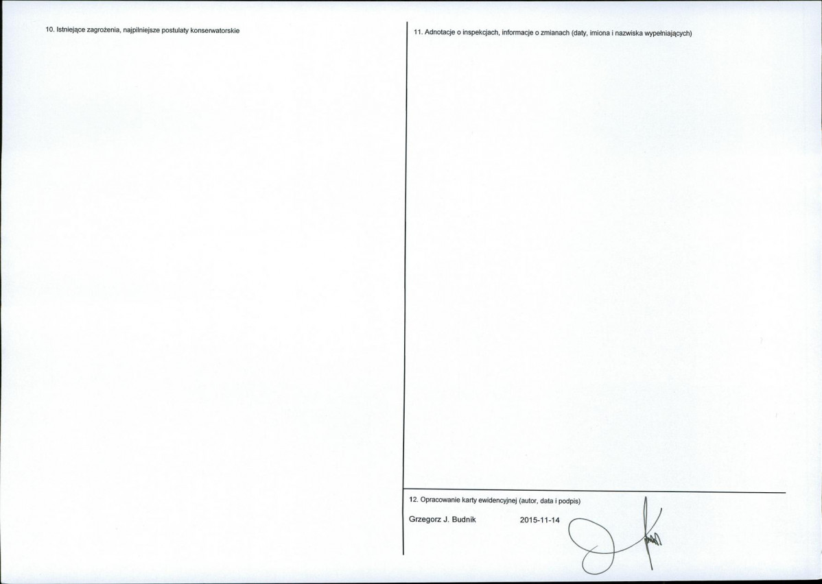 Karta obiektu niewpisanego do rejestru, skan nr 2