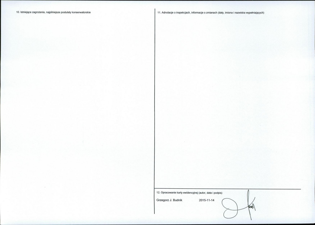 Karta obiektu niewpisanego do rejestru, skan nr 2
