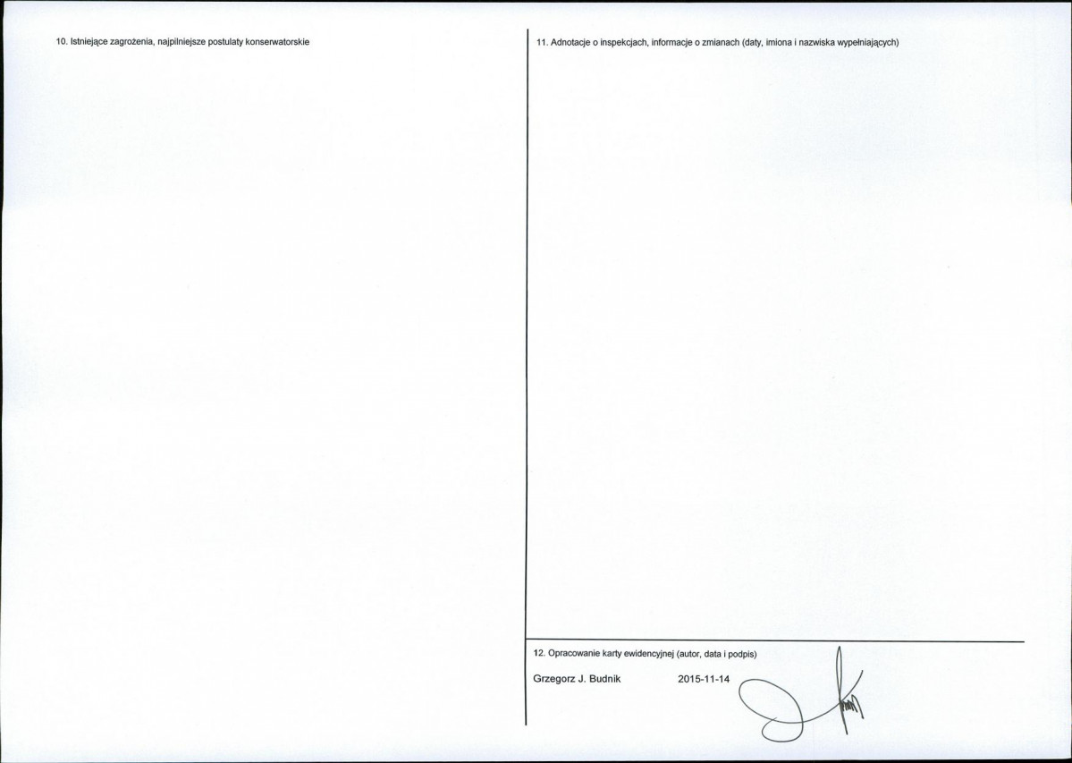 Karta obiektu niewpisanego do rejestru, skan nr 2