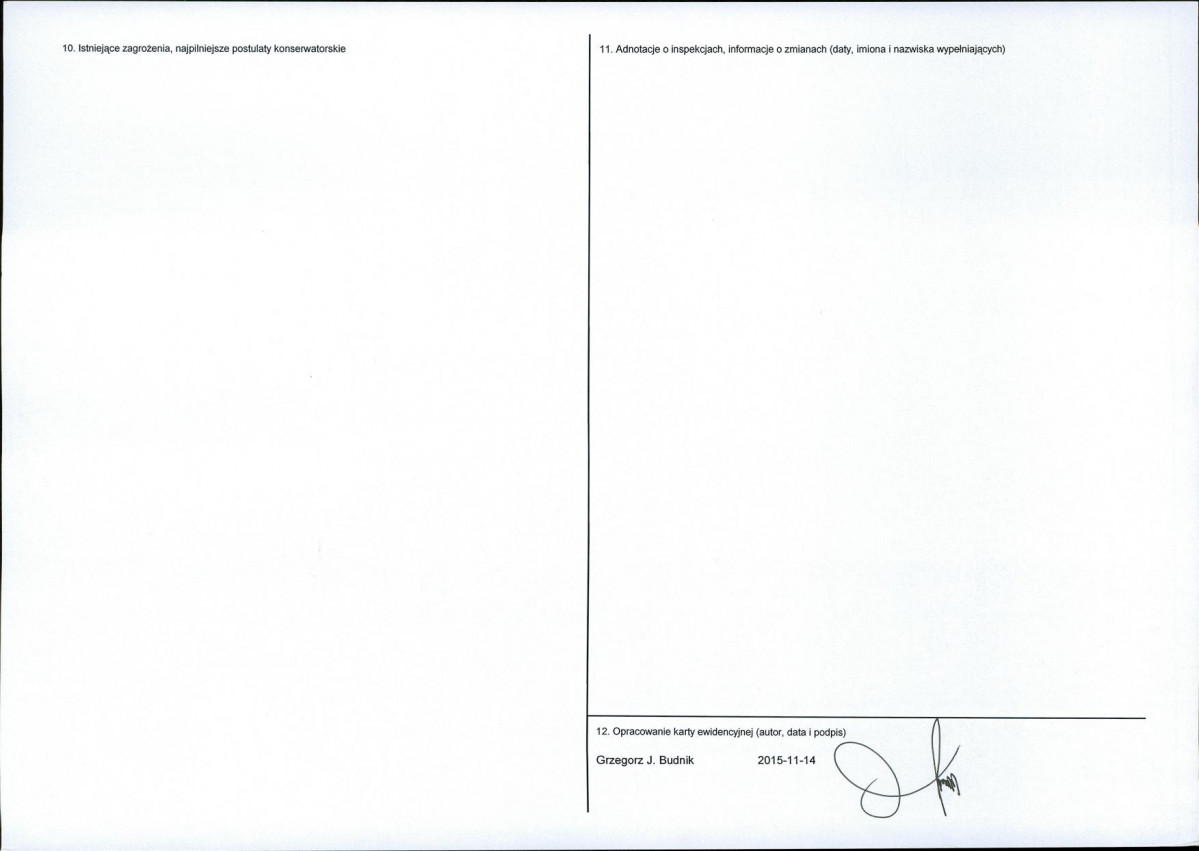 Karta obiektu niewpisanego do rejestru, skan nr 2