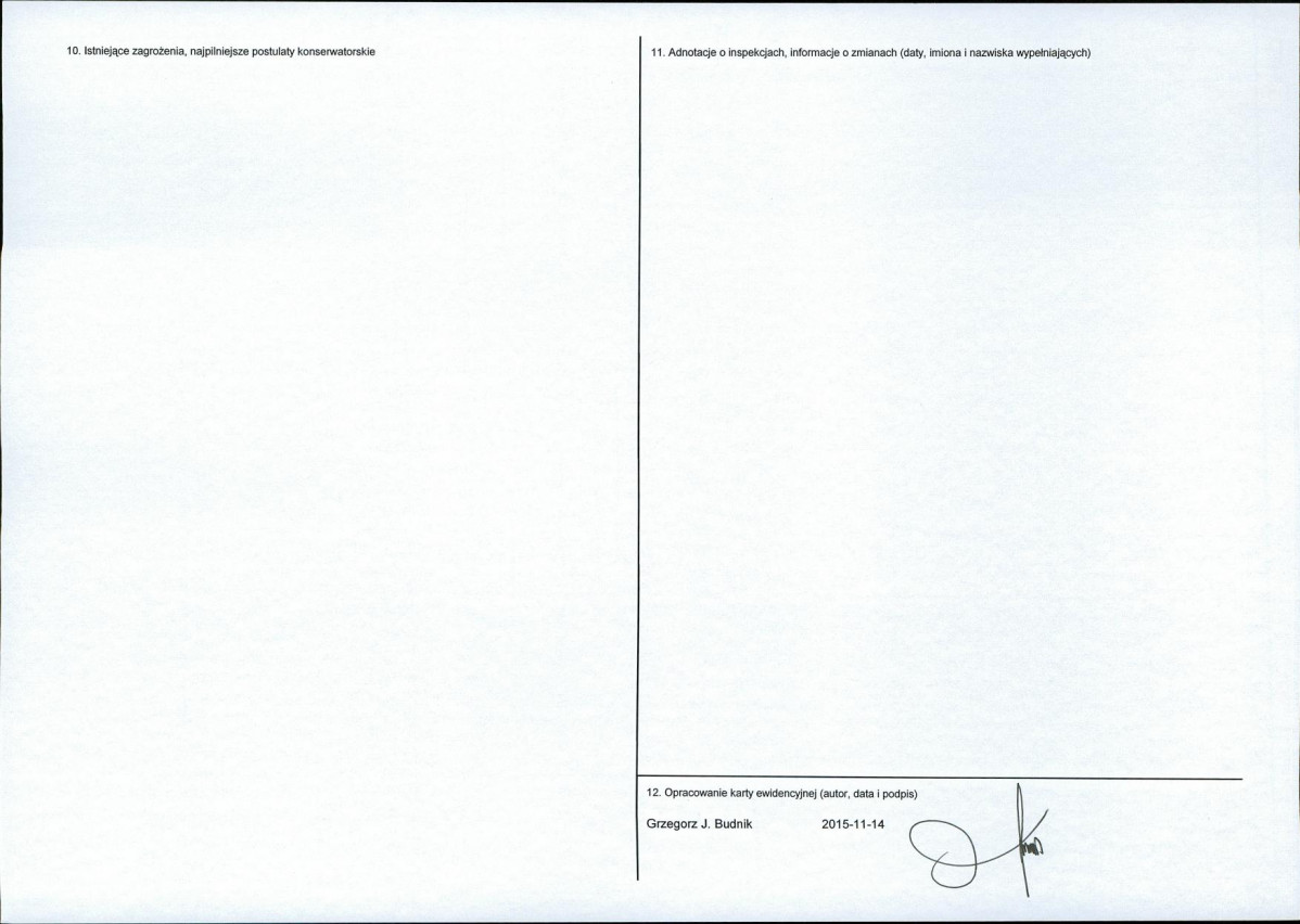 Karta obiektu niewpisanego do rejestru, skan nr 2