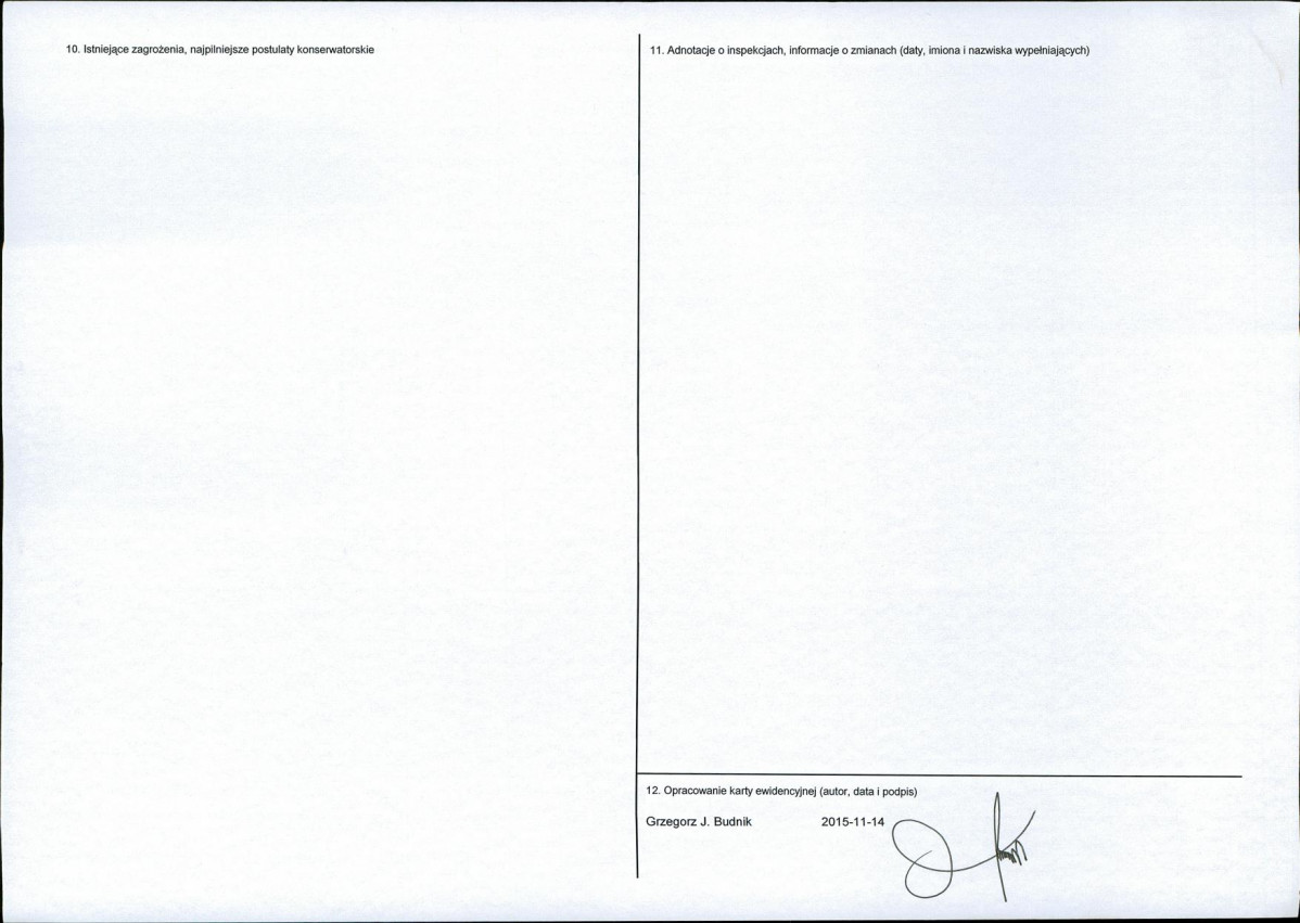 Karta obiektu niewpisanego do rejestru, skan nr 2