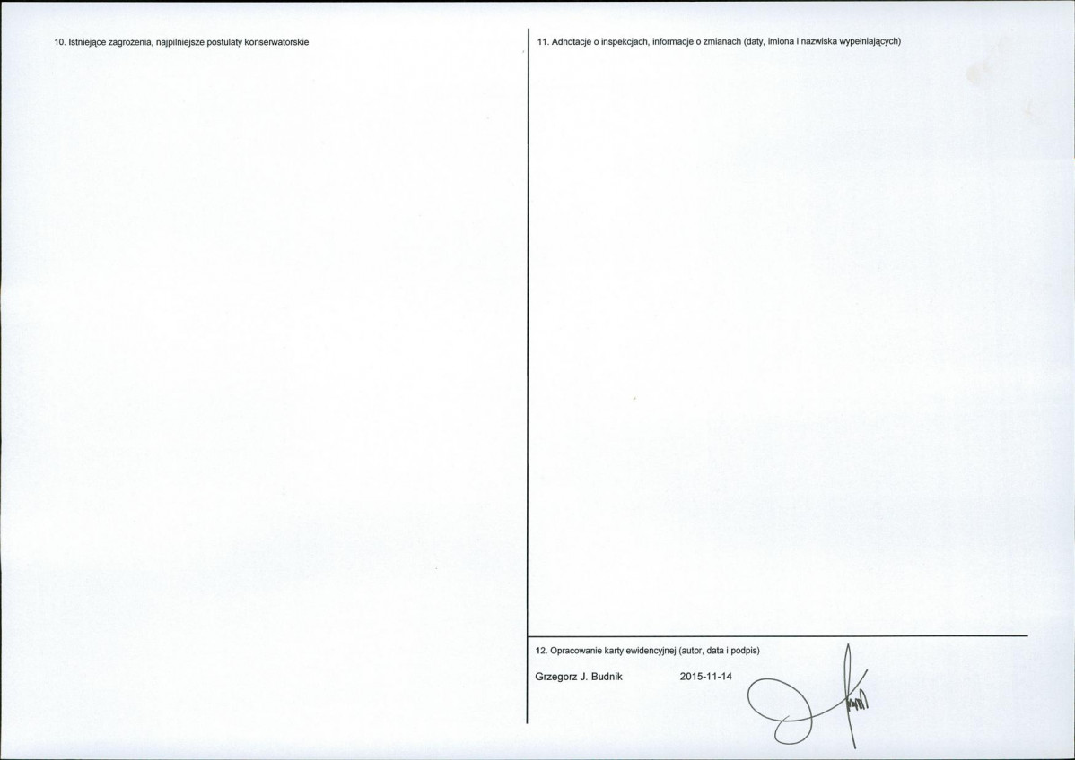 Karta obiektu niewpisanego do rejestru, skan nr 2