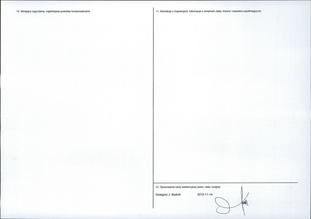 Karta obiektu niewpisanego do rejestru, skan nr 2