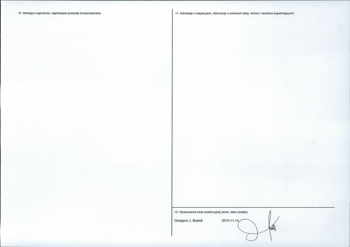 Karta obiektu niewpisanego do rejestru, skan nr 2